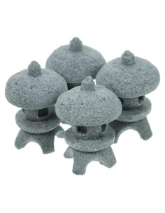Estatuas de Pagoda Miniatura Cabilock 4Pcs Jardín Zen