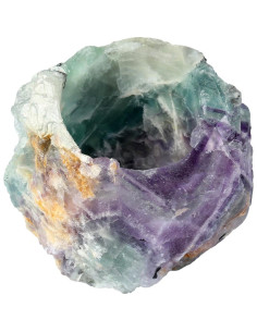 Soporte para Vela de Té Fluorita Natural Rockcloud 6.6-9.9 cm 2