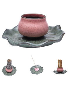 Soporte de Incienso Cerámico KR. LIF 3 en 1 para Aromaterapia