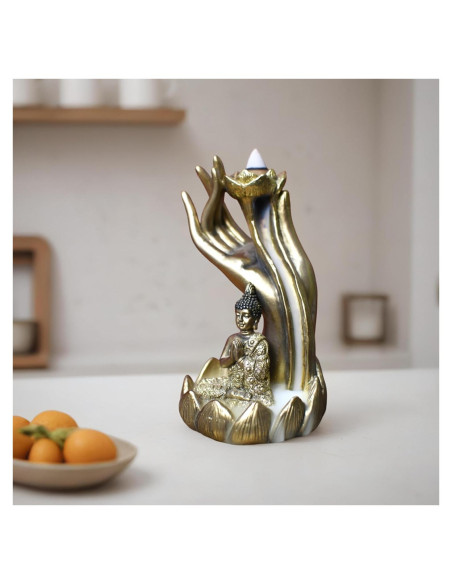 Soporte de Incienso de Retroceso KalyZ@rts Mano de Buda 12.95x19.05cm