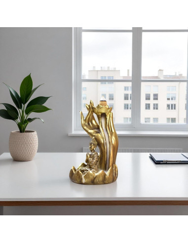 Soporte de Incienso de Retroceso KalyZ@rts Mano de Buda 12.95x19.05cm