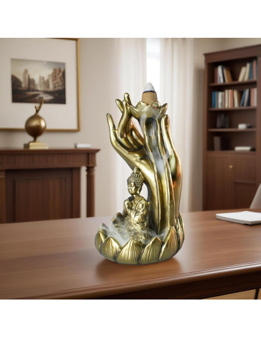 Soporte de Incienso de Retroceso KalyZ@rts Mano de Buda 12.95x19.05cm
