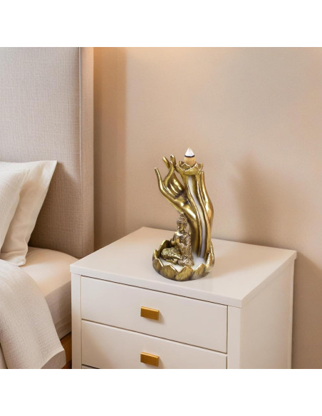 Soporte de Incienso de Retroceso KalyZ@rts Mano de Buda 12.95x19.05cm