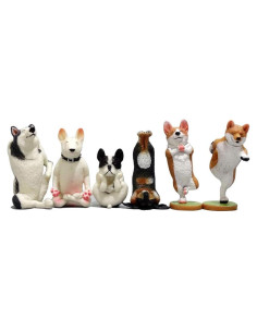 Figuritas de Perro de Yoga M Joy - Conjunto de 6 Piezas Mini