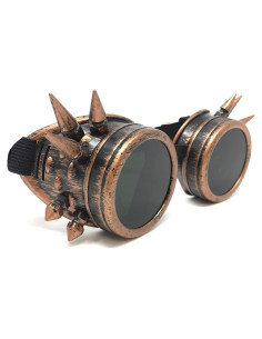 Gafas de piloto steampunk UMBRELLALABORATORY cobre con picos