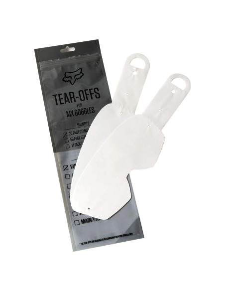 Tear Offs Fox Racing AIRSPACE/MAIN MX20 - 20PK, Claro, Único