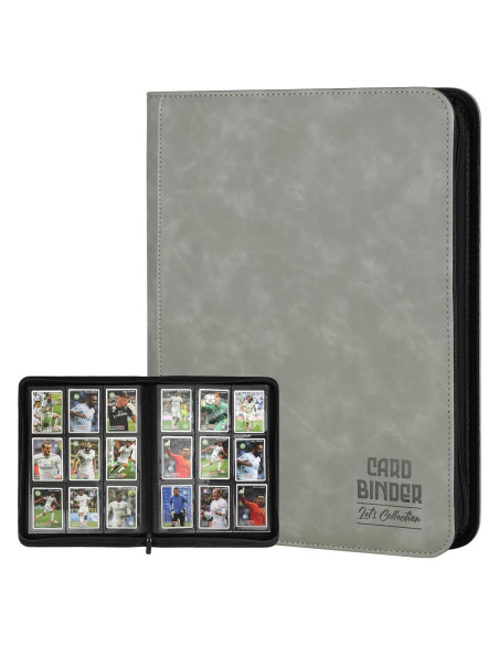 Carpeta de Cartas Arkeiliy 540 Bolsillos PU Gris