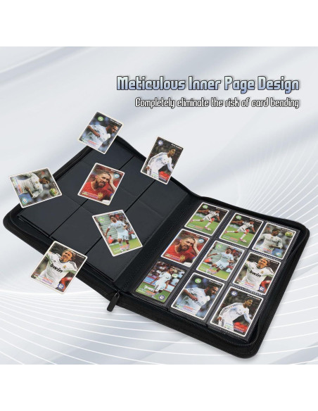 Carpeta de Cartas Arkeiliy 540 Bolsillos PU Gris