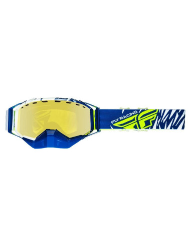 Gafas de Nieve Fly Racing Zone Pro Adulto Azul/Blanco Lente Naranja