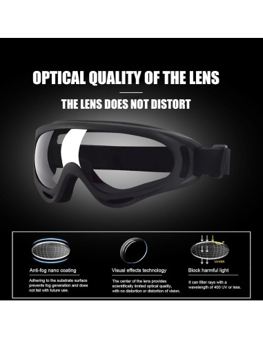 Gafas de Motocicleta con Balaclava Immoono - UV, Anti Impacto