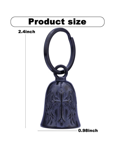 Campana de Ángel para Motociclistas CYZBTBl - 3D Negra