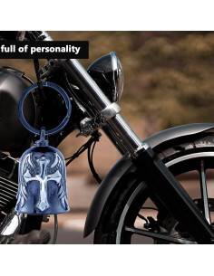 Campana de Motocicleta CYZBTBl 3D Negra Plata - Accesorio Biker 2