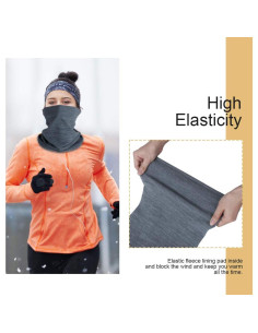 Calentador de Cuello Gaiter KGC 2 Pack Negro y Gris 2