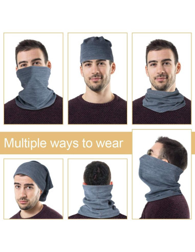 Calentador de Cuello Gaiter KGC 2 Pack Negro y Gris