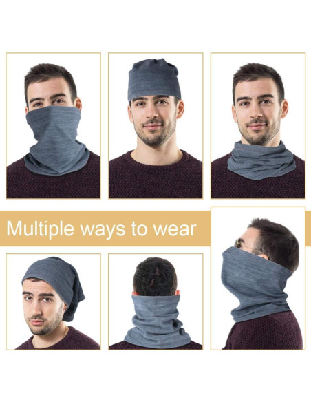 Calentador de Cuello Gaiter KGC 2 Pack Negro y Gris