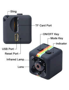 Cámara Espía Mini QEBIDUM HD 1080P con Visión Nocturna 2