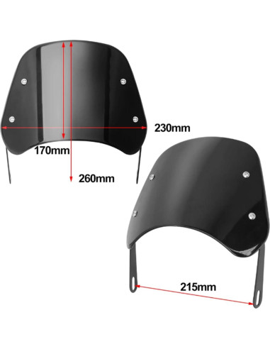 Deflector de Parabrisas Universal LisylineAuto 5-7" Negro