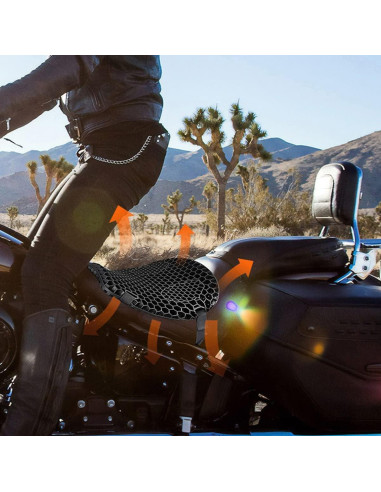 Cojín de Gel Universal ELCYCO para Asiento de Motocicleta 38x37cm