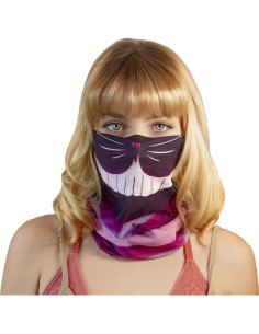 Mascarilla Facial Bandana Plur Vision Gato de Cheshire - Multifuncional 2