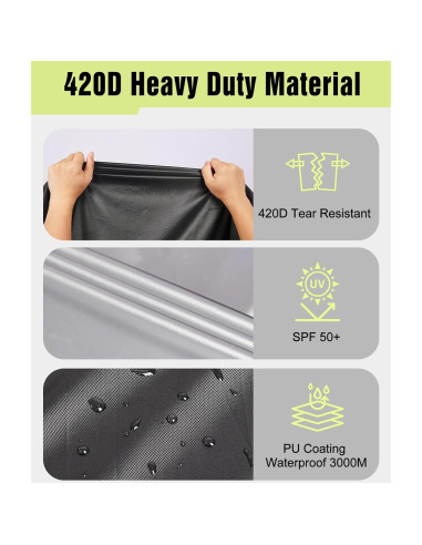 Cubierta de motocicleta Zacro 420D impermeable 245x125 cm