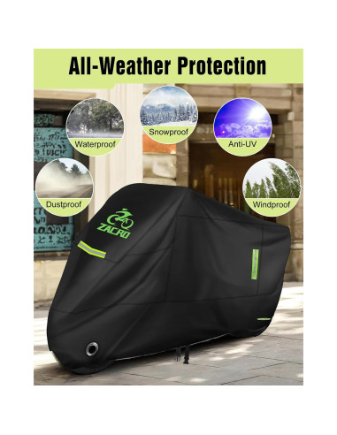 Cubierta de motocicleta Zacro 420D impermeable 245x125 cm