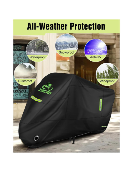 Cubierta de motocicleta Zacro 420D impermeable 245x125 cm