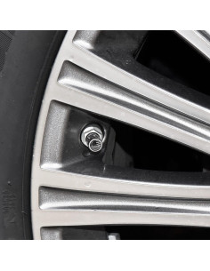 Cubiertas de Válvula de Neumático ToBeQueen - Bandera Americana Negra, Paquete de 4 2