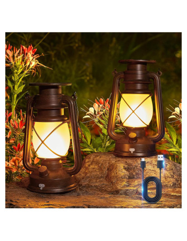 Lámparas Solares KOOPER Vintage Colgantes 2 Pzs Impermeables