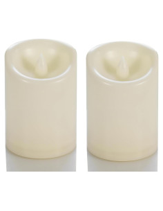Velas LED Sin Llama a Prueba de Agua Jingtech 3x10 cm 2 Paquete