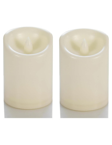 Velas LED Sin Llama a Prueba de Agua Jingtech 3x10 cm 2 Paquete