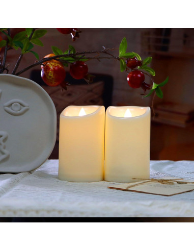 Velas LED Sin Llama a Prueba de Agua Jingtech 3x10 cm 2 Paquete