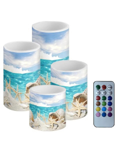 Juego de 4 Velas LED Parpadeantes NETILGEN con Control Remoto