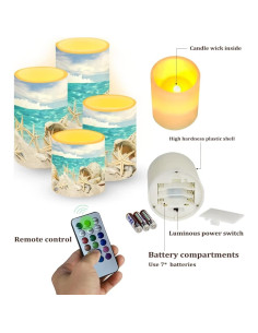 Juego de 4 Velas LED Parpadeantes NETILGEN con Control Remoto 2