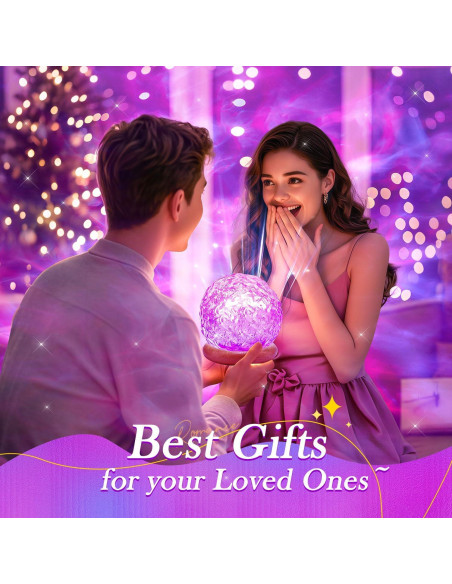 Lámpara de Cristal Proyector Oceánico 18 Colores con Control Remoto