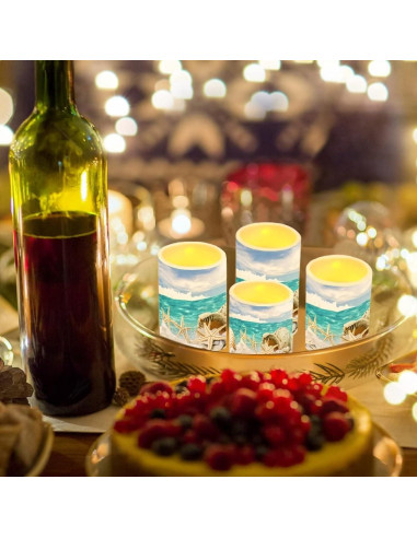 Juego de 4 Velas LED Parpadeantes NETILGEN con Control Remoto