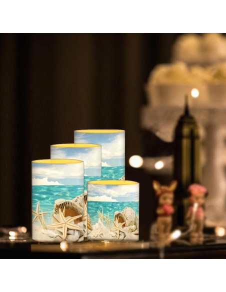 Juego de 4 Velas LED Parpadeantes NETILGEN con Control Remoto