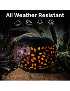 Lámpara de Mesa Solar Pearlstar Negra - Llama Parpadeante IP44 2