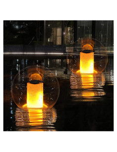 Luces Flotantes Solar LanPool 17.78 cm IP68 para Piscina (2pcs)