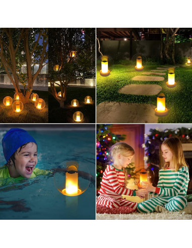 Luces Flotantes Solar LanPool 17.78 cm IP68 para Piscina (2pcs)
