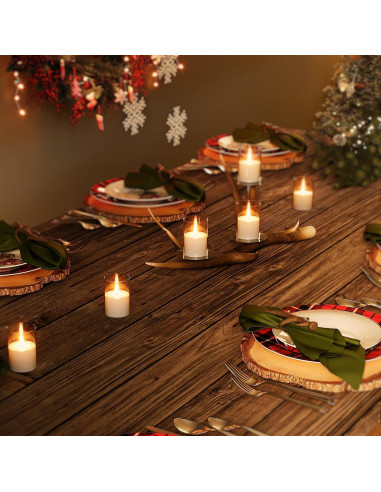 6 Velas LED Sin Llama VIODAIM con Control Remoto y Temporizador