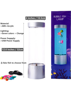 Lámpara Sensorial de Peces Burbuja LED 31.5cm LSH 2