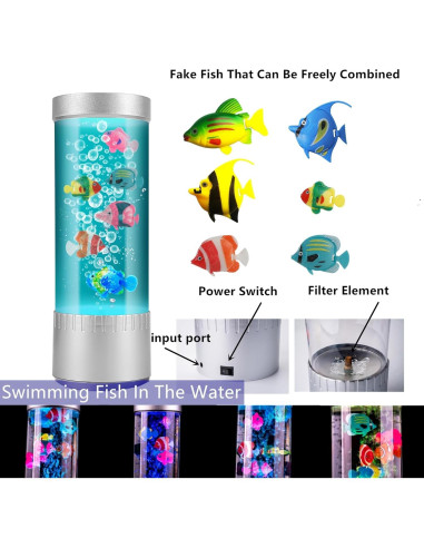 Lámpara Sensorial de Peces Burbuja LED 31.5cm LSH