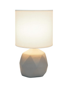 Lámpara de Mesa Simple Designs LT2060-WHT Blanca Geométrica 2