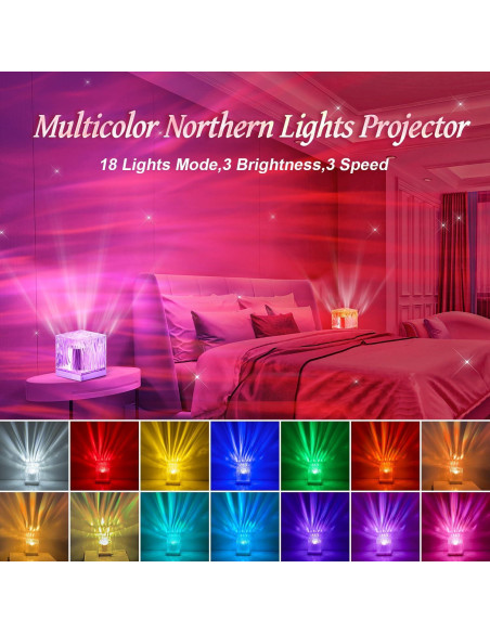 Proyector de Luces del Norte Mubarek 18 Colores 162 Modos