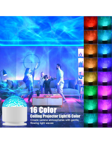 Proyector de Olas Luminorth 16 Colores 30 Modos 140g