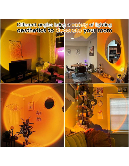 Lámpara de Proyección de Atardecer Jensense ELSA-USB LED 180