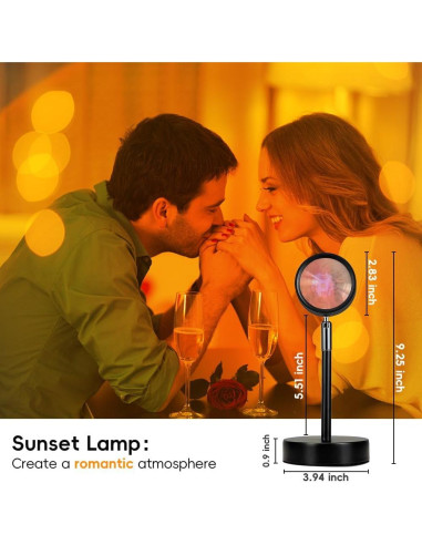 Lámpara de Proyección de Atardecer Jensense ELSA-USB LED 180