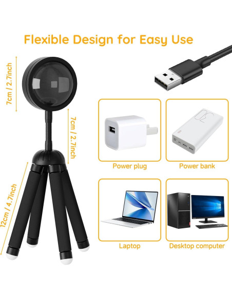 Proyector de Lámpara de Atardecer Neroupe N02 LED RGB+W