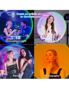 Proyector de Lámpara de Atardecer LED Huaying 360 RGB 2