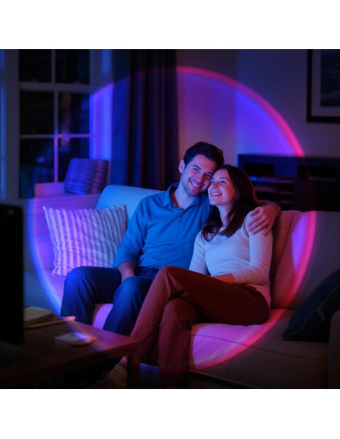 Proyector de Lámpara de Atardecer LED Huaying 360 RGB